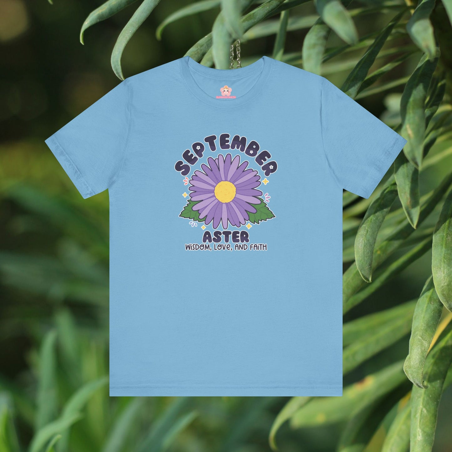 September Birth Flower T-Shirt | Aster | Unique Birthday Gifts for Her | BloomsByBirth Floral Tees