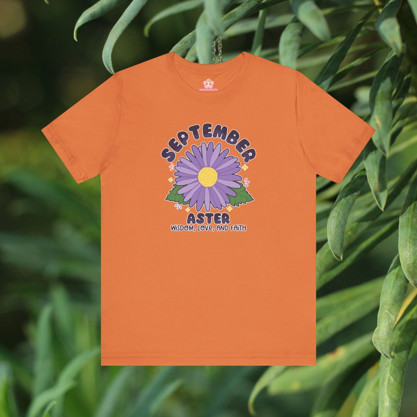September Birth Flower T-Shirt | Aster | Unique Birthday Gifts for Her | BloomsByBirth Floral Tees