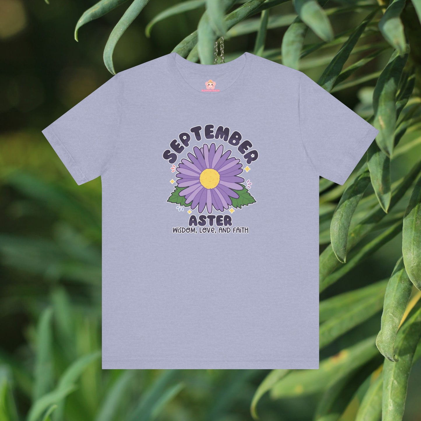 September Birth Flower T-Shirt | Aster | Unique Birthday Gifts for Her | BloomsByBirth Floral Tees