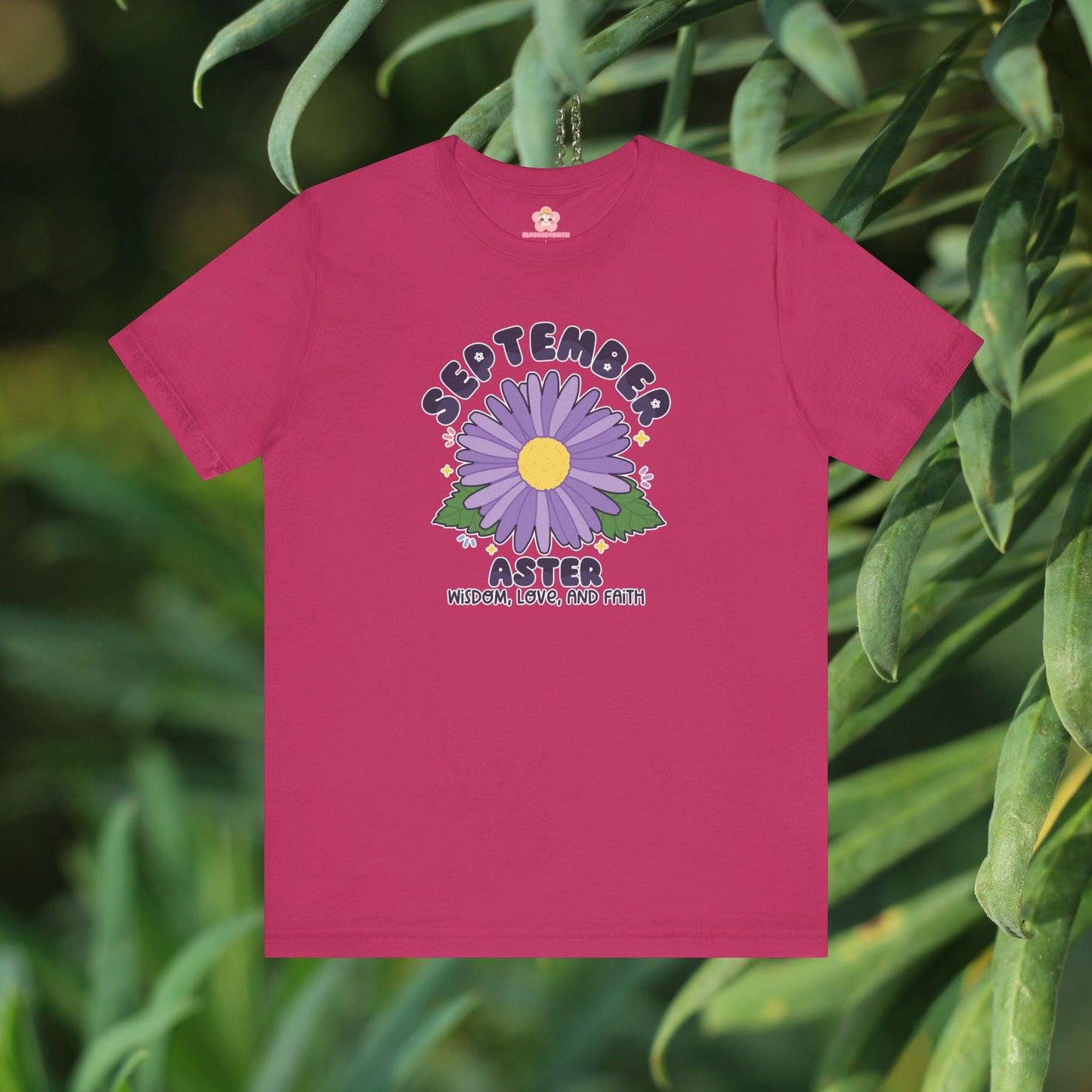 September Birth Flower T-Shirt | Aster | Unique Birthday Gifts for Her | BloomsByBirth Floral Tees