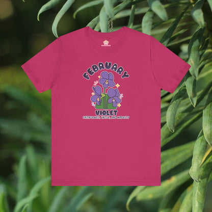 February Birth Flower T-Shirt | Violet | Unique Birthday Gifts for Her | BloomsByBirth Floral Tees