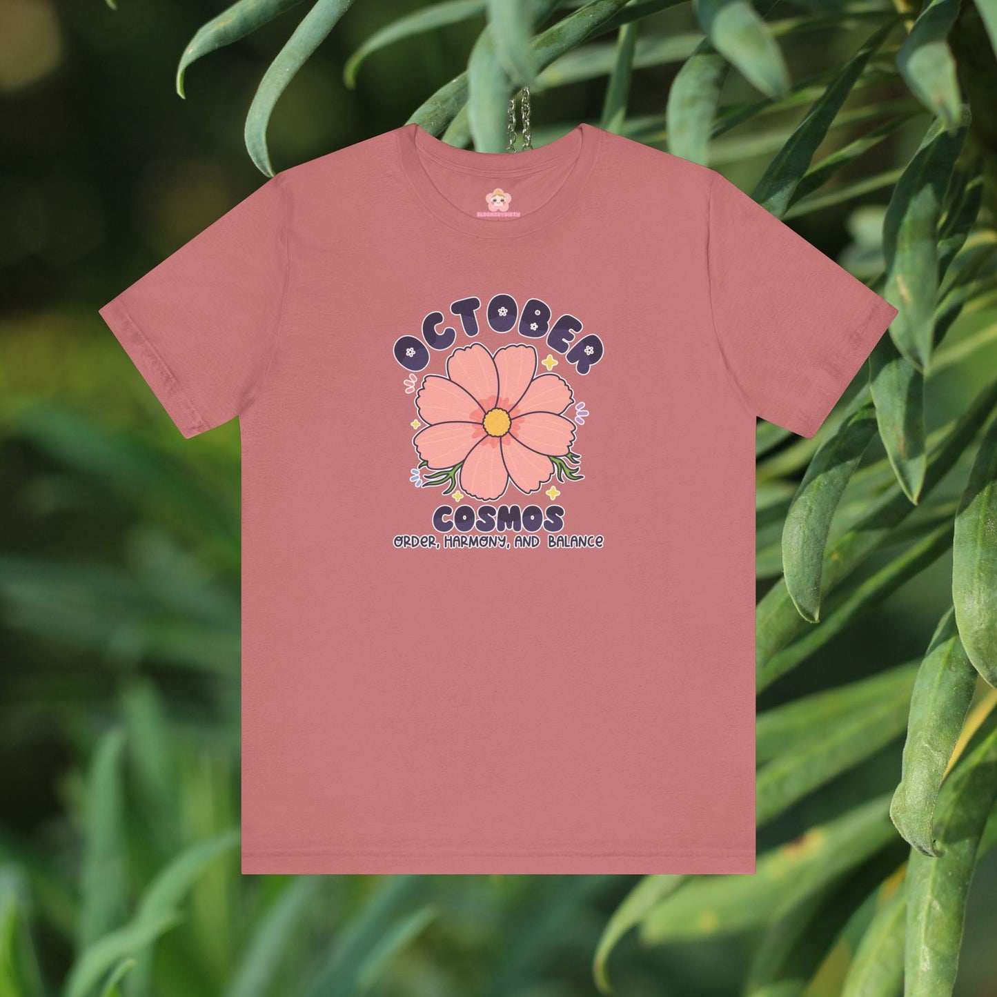 October Birth Flower T-Shirt | Cosmo | Unique Birthday Gifts for Her | BloomsByBirth Floral Tees