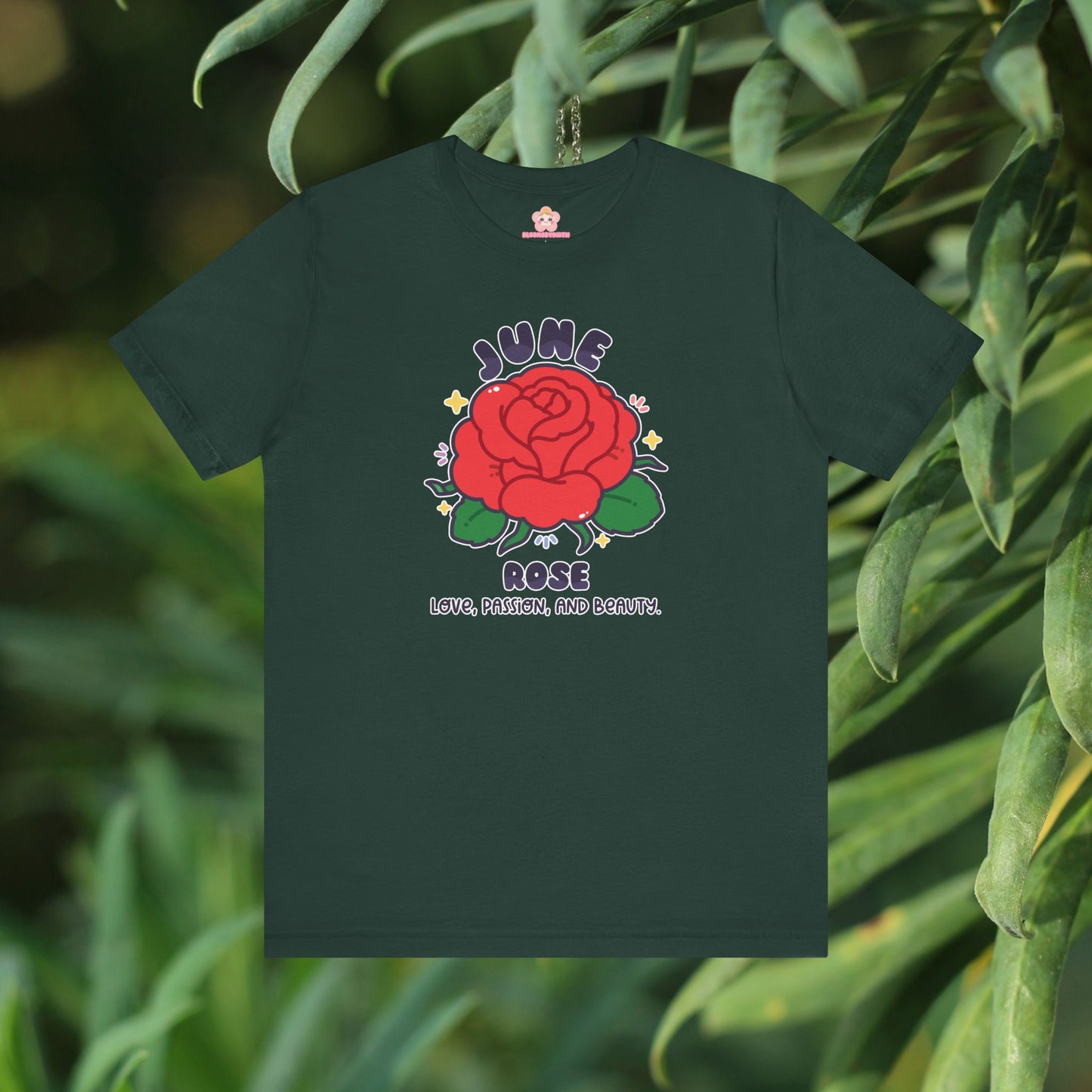 June Birth Flower T-Shirt | Rose | Unique Birthday Gifts for Her | BloomsByBirth Floral Tees