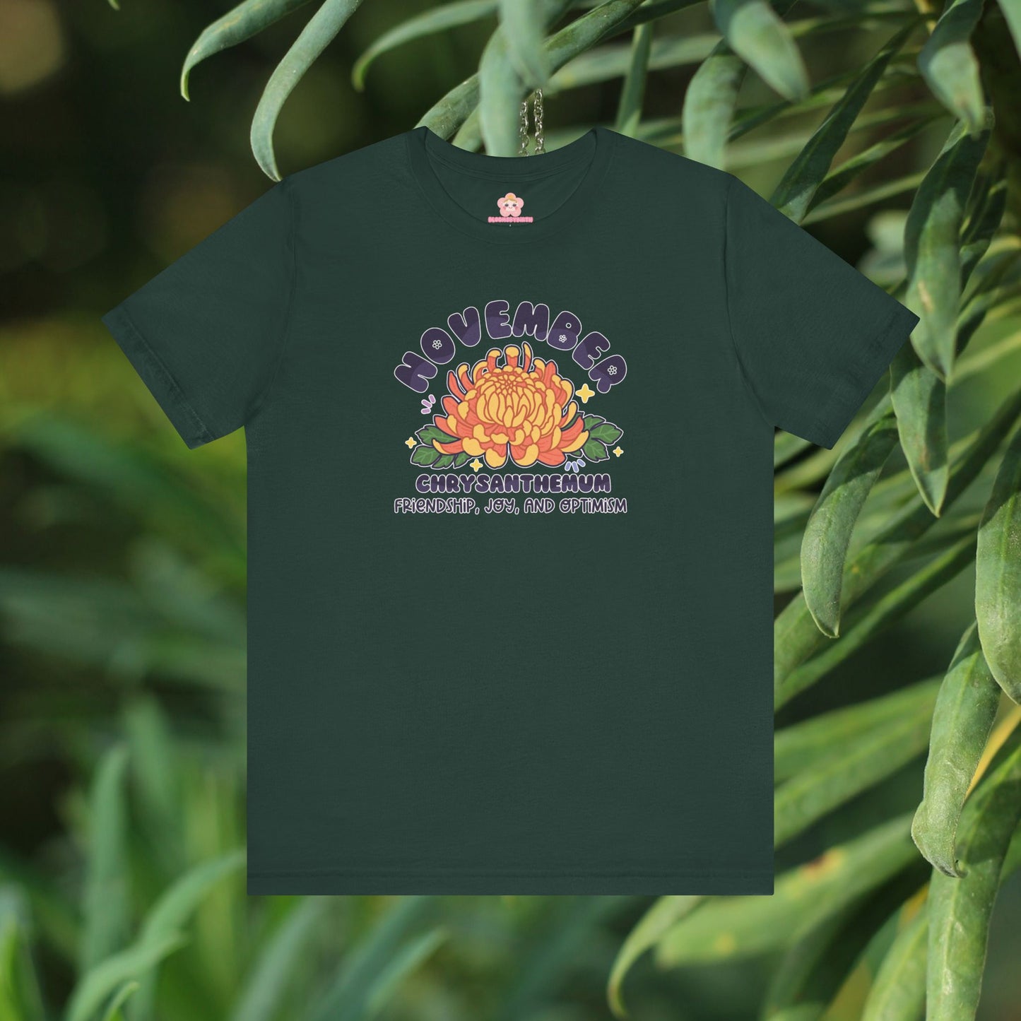 November Birth Flower T-Shirt | Chrysanthemum | Unique Birthday Gifts for Her | BloomsByBirth Floral Tees