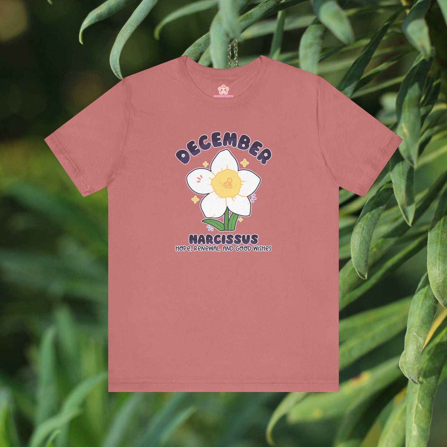December Birth Flower T-Shirt | Narcissus | Unique Birthday Gifts for Her | BloomsByBirth Floral Tees
