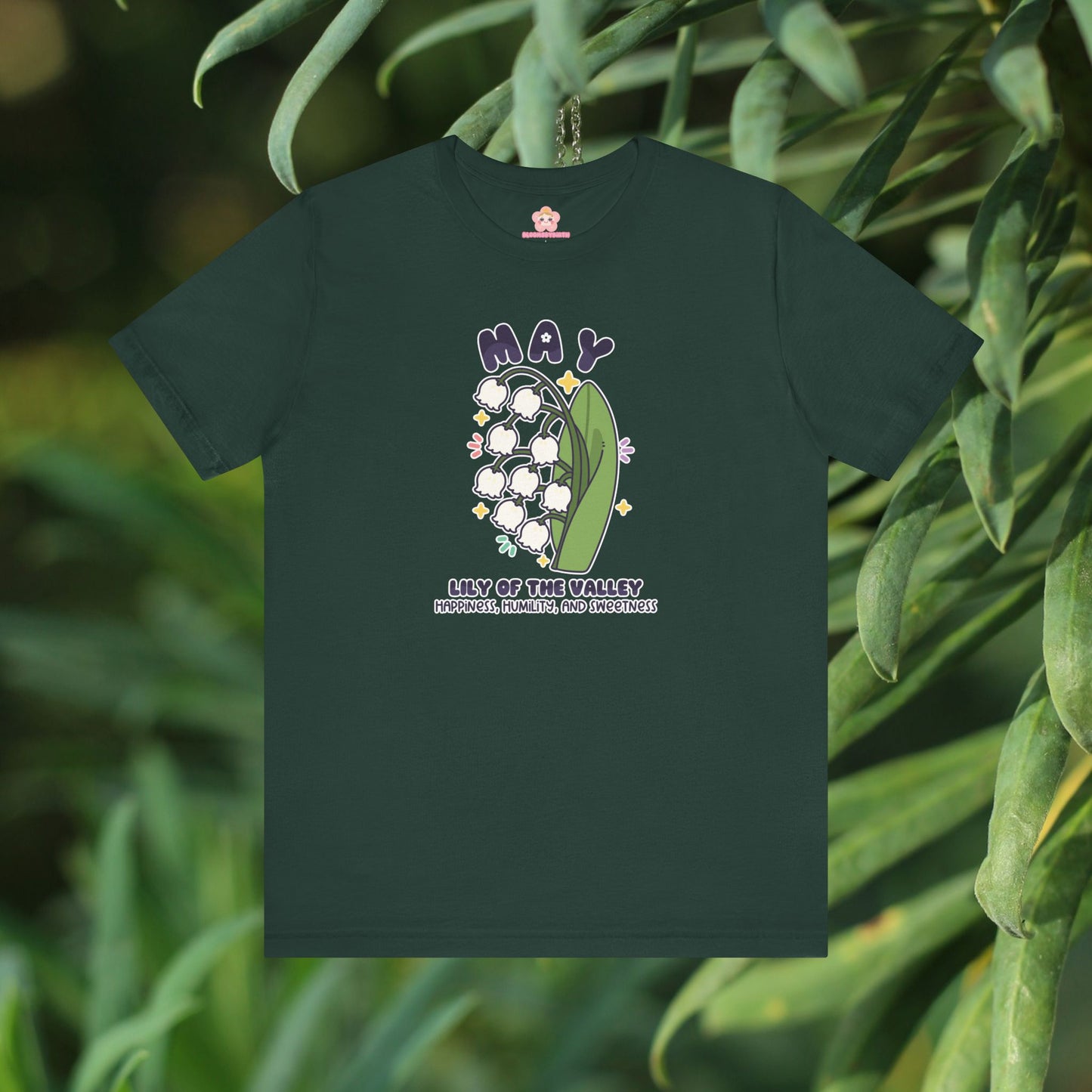 May Birth Flower T-Shirt | Lily Of The Valley | Unique Birthday Gifts for Her | BloomsByBirth Floral Tees