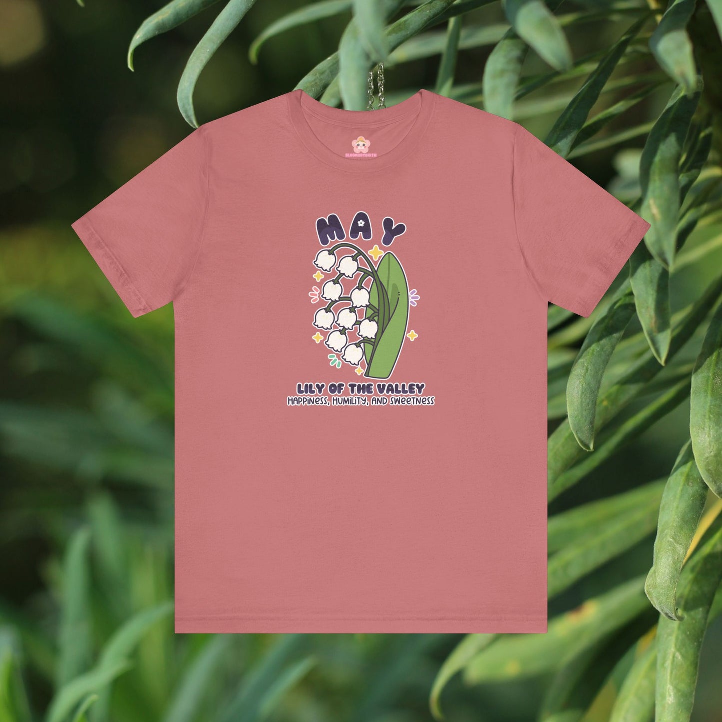 May Birth Flower T-Shirt | Lily Of The Valley | Unique Birthday Gifts for Her | BloomsByBirth Floral Tees