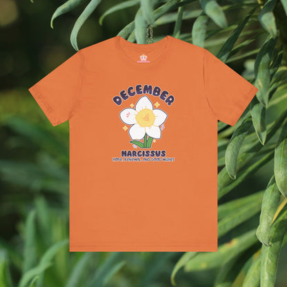 December Birth Flower T-Shirt | Narcissus | Unique Birthday Gifts for Her | BloomsByBirth Floral Tees