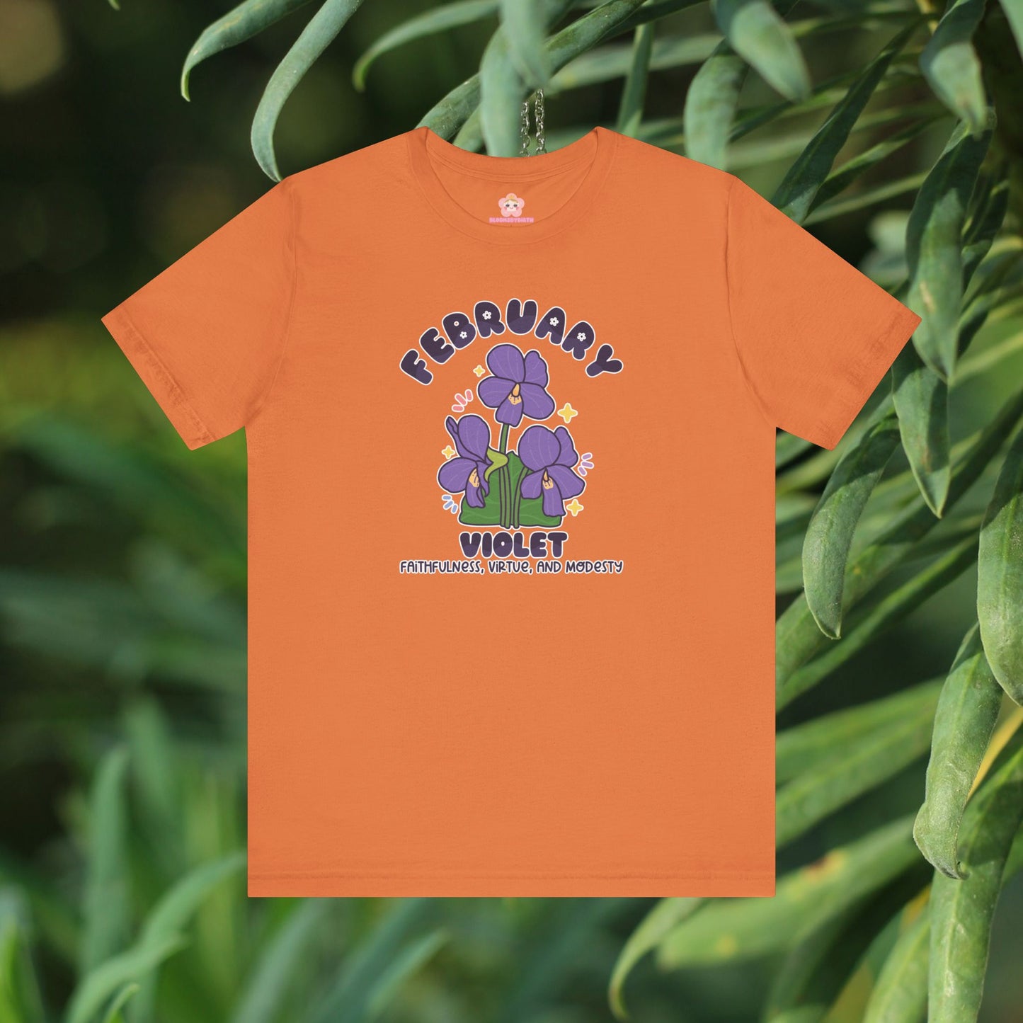 February Birth Flower T-Shirt | Violet | Unique Birthday Gifts for Her | BloomsByBirth Floral Tees