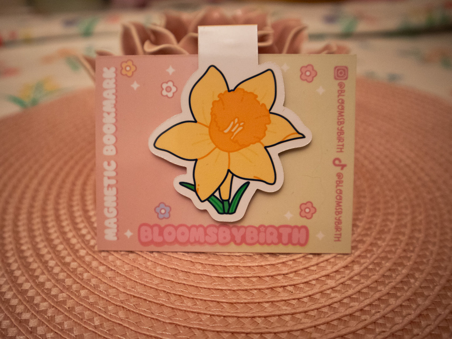 March Birth Flower Magnetic Bookmark - Daffodil Design - Spring Inspired Bookmark