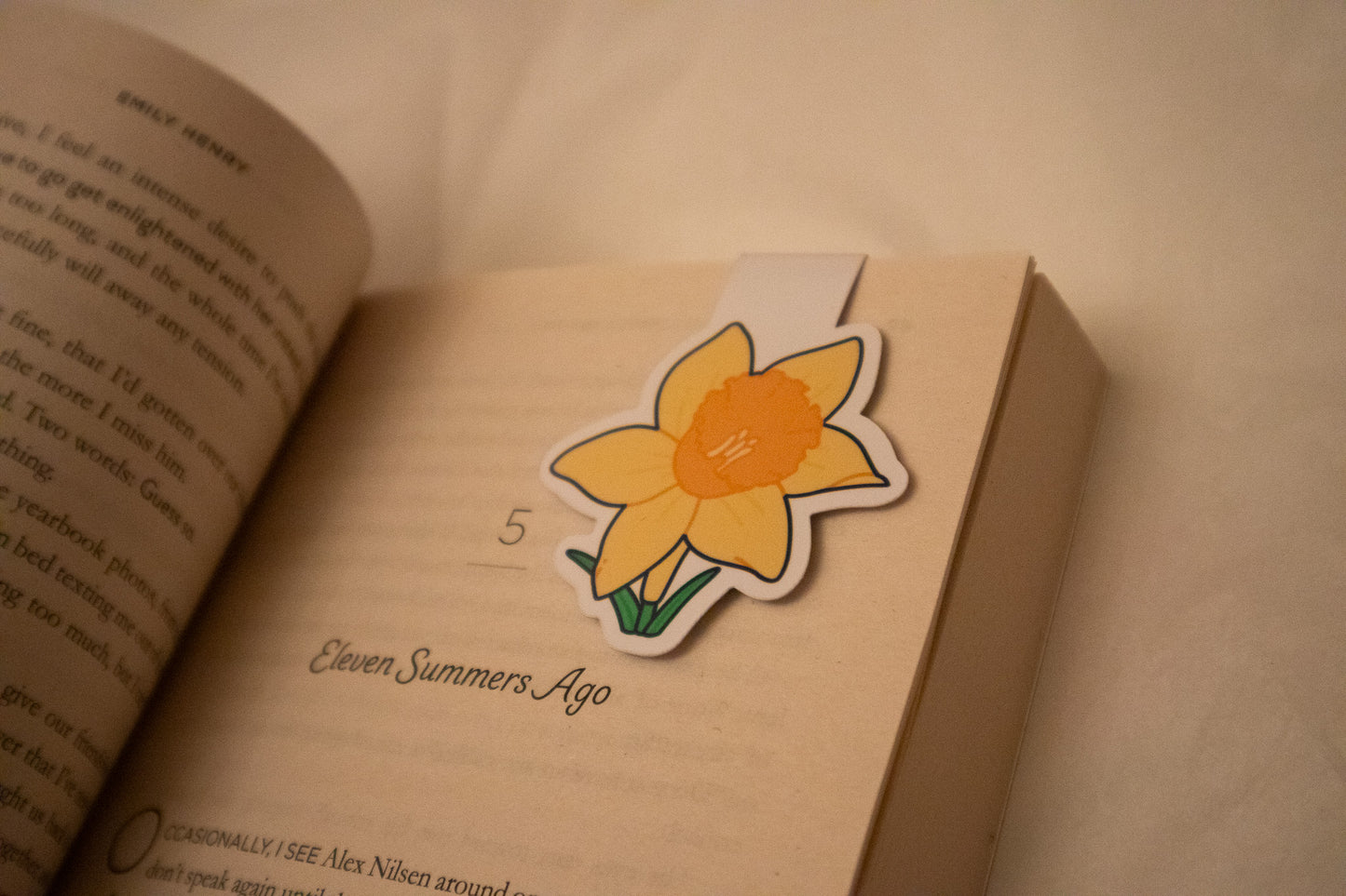 March Birth Flower Magnetic Bookmark - Daffodil Design - Spring Inspired Bookmark