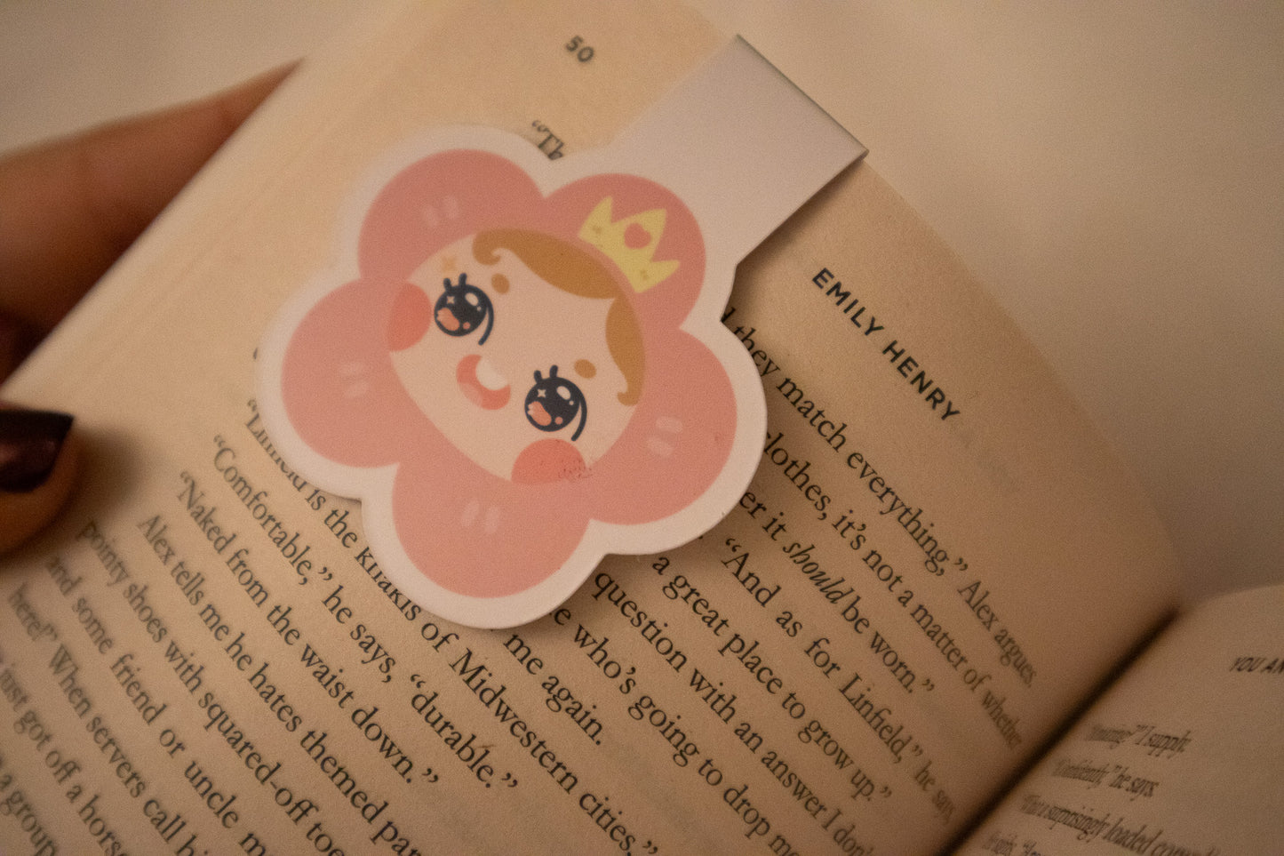 May Birth Flower Magnetic Bookmark - Lily of the Valley Design - Elegant Page Holder